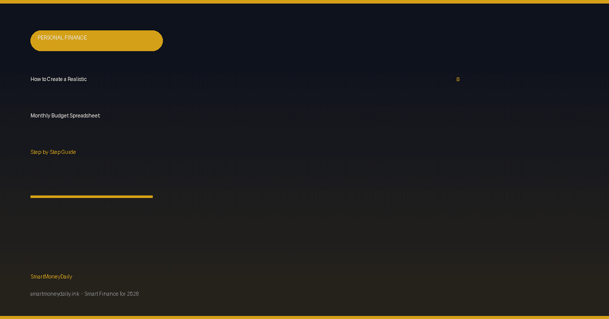 How to Create a Realistic Monthly Budget Spreadsheet: Step-by-Step Guide